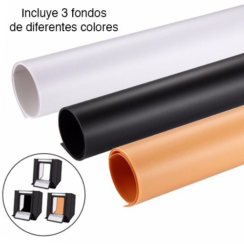 Mini Estudio fotográfico portátil 40 cms Led USB - Imagen 2